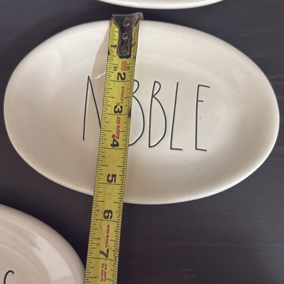 Rae Dunn Snack Plates set of 5 - Picture 3 of 3